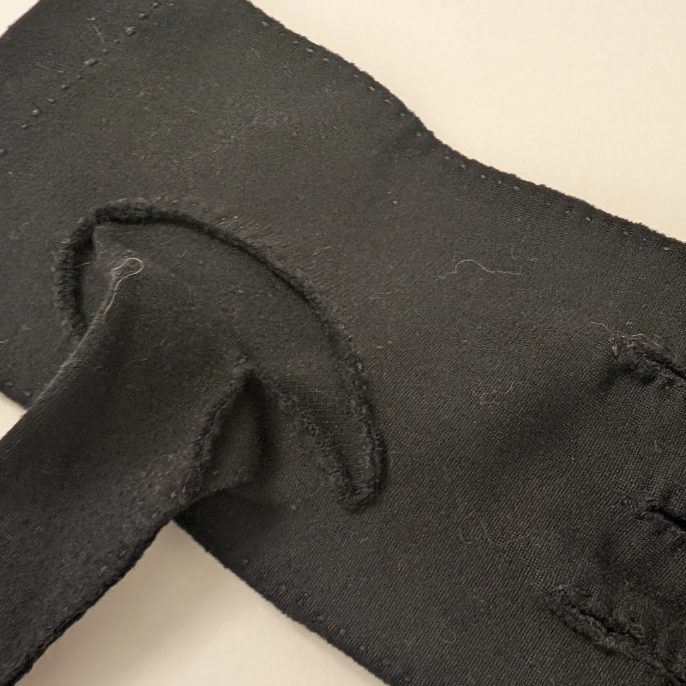 VINTAGE Black Fancy Retro Gloves Medium Evening